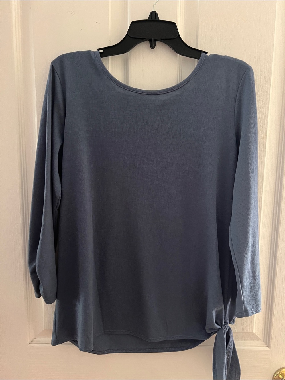 Women's Slate Long-Sleeve Side-Tie Top